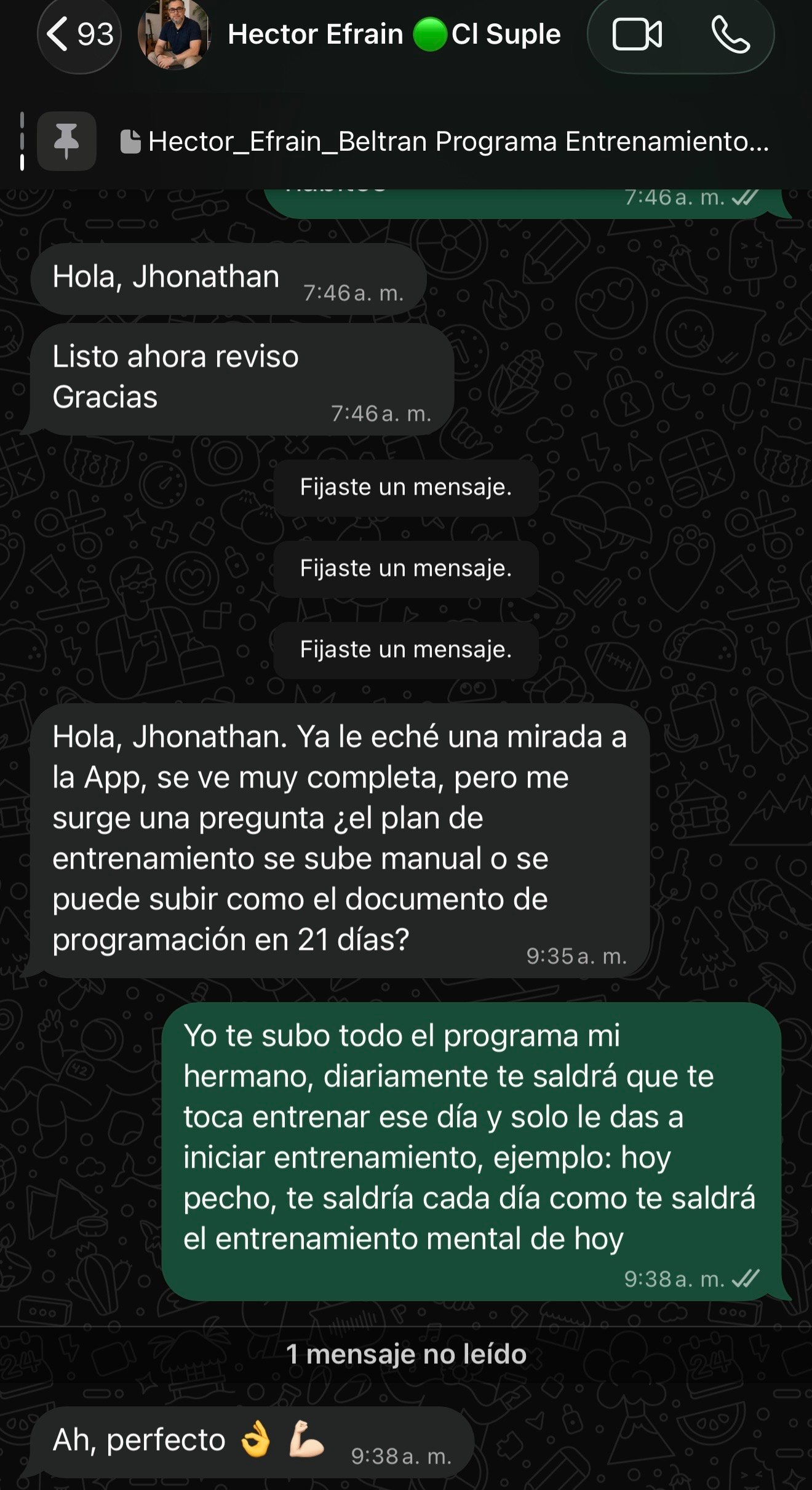 Conversación con cliente